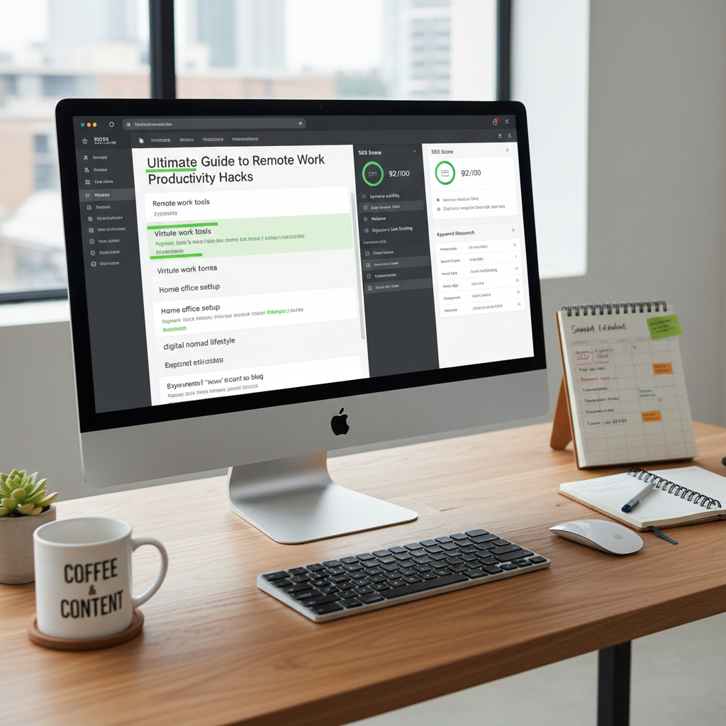 Computer screen with a document being edited